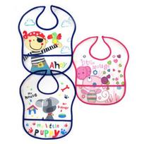 Baby food waterproof bib E1, little mouse, 1 piece, 1 piece pink