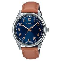 Casio Men's Leather Band Wrist Watch MTP-V005L-2B4U blue