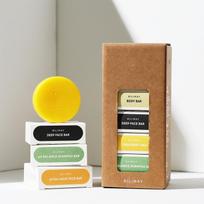 Billy May solid soap gift set, return housewarming gift, 4 piece set, 4 pieces, 100g brown