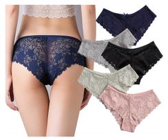 Apatinis trikotažas Dig Beautiful Žemu juosmeniu Seksualus apatinių trikotažo komplektas Lucky Seksualus bikini [Hinice] Moteriški nėriniuoti kelnaitės, T formos kelnaitės, Kelnaitės, Neįeina, Sėdmenys, gray