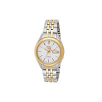 Seiko 5 serijos automatinis mechaninis laikrodis su mineraliniu stiklu Vyriški laikrodžiai Baltas SNKL24J1 White Dial white