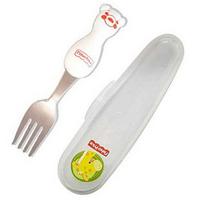 Fisher Price Corn Stainless Steel Fork + Case, Mixed Colors, 1 Set, Fork + Case white