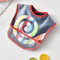 Baby food waterproof bib bucket bib, snail, 1 piece gray