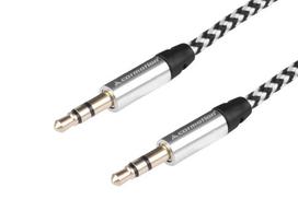 Kabel audio 300 cm, w oplocie z mikrofibry, jack > jack (AUX 3.5mm) 1