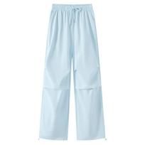 Xuezhongfei Women's Retro Cargo Parachute Pants 155/62A mėlyna