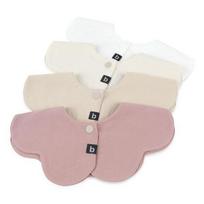 Bevenue four-season rolling baby bib set of 4, korean baby products white