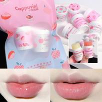 Pink Peach Strawberry Ice Cream Lip Mask Moisturizing Unisex Lip Balm Set Fade Line Oil Honey Care Kit 2 Pieces, 1 Piece, 01 A Set Colorless white