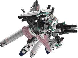 BANDAI SPIRITS RG Mobilusis Kostiumas Gundam UC Pilnai Šarvuotas Vienaragis Gundamas mastelio plastikinis modelis vaikams nuo 3 metų 1/144 spalvomis pažymėtas gray