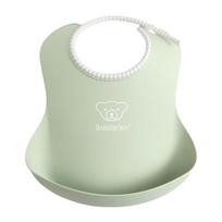 BabyBjorn baby bib bib, powder green, 1 piece white