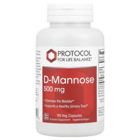 Protocol for Life Balance, d-mannose, 500mg, 90 vegetable capsules (125mg per capsule)