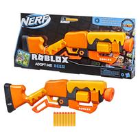 Hasbro Nerf Roblox ADOPT ME BEES Svirties tipo šaudyklė su 8 šovinių būgneliu. Apima kodą 8 strėlėms ir išskirtinius virtualius daiktus. F2486. black