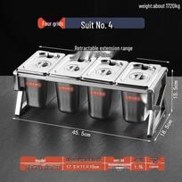 Stainless Steel Food Pan Rack Set gray