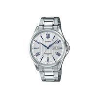 CASIO Vyriškas standartinės serijos sidabrinis laikrodis MTP-1384D-7A2 MTP-1384D-7A2 Regular Watch Box white