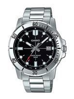 Casio - Dervos korpusas Nerūdijančio plieno apyrankė Vyriškas kvarcinis laikrodis MTP-VD01D-1E juoda