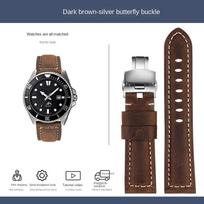 Skirta Casio Swordfish MDV-106 laikrodžio dirželiui MDV106-1A 107-1A Seiko No.5 matinis karvės odos laikrodžio dirželis 22mm vyriška apyrankė Dirželis Juosta 22mm black