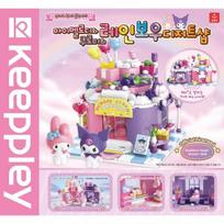 Sanrio My Melody ir Kuromi's Rainbow Dessert Shop kaladėlės, mišrių spalvų korėjiečių populiarūs žaislai pink
