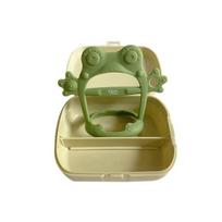 TGM wrist teether frog + case, celery green (teethor), olive (case), Korean baby products beige