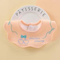 Cotton Waterproof Newborn Bib: Breathable, Easy-Clean for 0-3 Years Spit-Up & Feeding white