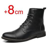 Pakylėjantys batai vyrams Vakarų stiliaus batai 8cm Aukštį didinantys batai Vyriški padidinto aukščio batai 44 black