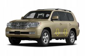 Toyota Land Cruiser 2003-11 - Chromuotos juostelės, chromuotos šoninės durelės