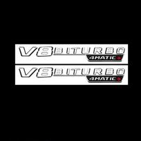 AMG Letter stickers Car Rear Trunk Emblem Fender Badge For Mercedes Benz GLE43 GLE400 GLE450 GLE53 GLE63S C-pillar badge 20-25 models gray