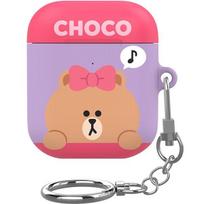 iColors Line Friends Ppaekkom suderinamas plonas dėklas AirPods 1 2, šokoladinis pink