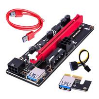 YFFSFDC Riser Card Pcie Riser VER 009S Grafinis išplėtimas Express Išplėtimas Riser kortelės adapteris Mining Bitcoin Graphic Board Adapter 6PIN 24 colių USB