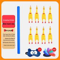 Blindfolded Screaming Chicken Team Game Kit yellow