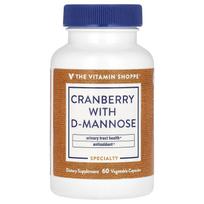 The Vitamin Shoppe, cranberry, d-mannose, 60 veggie capsules