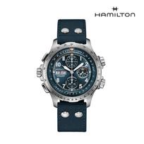 [Hamilton] Khaki Aviation X-Wind Automatic Chronograph 45mm Silicon Hairspring Blue Dial Blue Textile Strap Men's Watch (H77906940)