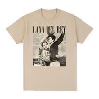 Y2k Harajuku Minimalist Top Lana Del Rey Tshirt Casual Harajuku Top Sports Loose Streetwear Fan Gift Unisex M beige