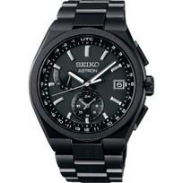 Vyriškas Seiko SBXY087 (ASTRON NEXTER saulės radijo bangomis valdoma vyriška metalinė juosta) Apvalus laikrodis juodas
