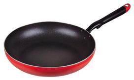Pearl Metal Large Frying Pan 33cm IH Compatible Super Big Marble Diamond Coat HB-160 raudona