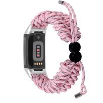 Klasikinio audinio pintas virvelinis dirželis Fitbit Charge 5 apyrankės dirželis Reguliuojamas moteriškas vyriškas laikrodžio dirželis Fitbit charge 6 Smart Watch For fitbit charge 5 gray