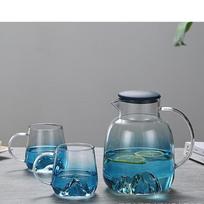 Diller Snow Mountain Borosilicate Glass Water Pitcher Set gray