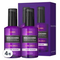 Kundal Ultra Serum Hair Essence Baby Powder Fragrance, 100ml, 4 pcs. black