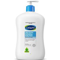 Cetaphil Ultra Gentle Body Wash Refreshing, 1L, 1 unit white