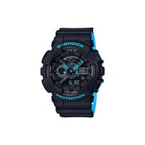 CASIO Vyriškas Juodas Laikrodis su Skystųjų Kristalų/Analoginiu Dvigubu Ekranu Serija GA-110LN-1A GA-110LN-1A Black Dial black