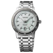 SEIKO Presage 50m Water Resistant Automatic Mechanical Movement Stainless Steel Strap Watch 39.5mm SRPL71J1 Green Dial white
