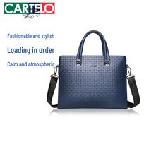 CARTELO Men's Business Laptop Briefcase Fits 13.1-14 inch laptop mėlyna