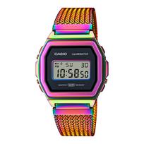 Casio Vyriškas nerūdijančio plieno vandeniui atsparus žadintuvo kvarcinis laikrodis A1000PRW-1 juoda