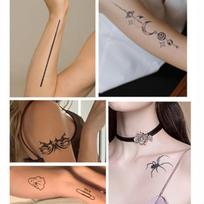 Boutique 38 pusiau permanentiška tikra tatuiruotės lipdukas vandens bomba kelioninė tatuiruotė unisex, 1 vnt., mišinys 2 white