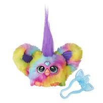 Hasbro Furby Furblets Rayvie Mini Friend Over 45 Furby Language elektrinis pliušinis žaislas berniukams ir mergaitėms Rainbow F8897 tikras naujas modelis (HASBRO) pink