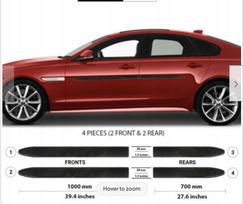 Jaguar XF 2016+ Juodos šoninių durų apdailos juostos