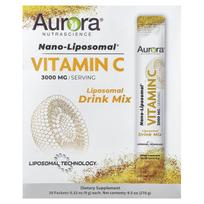 Aurora Nutrascience, Nano-Liposominis® vitaminas C, 3 000 mg, 30 pakuočių, 9 g (0,32 uncijos) kiekviena