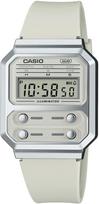 CASIO A100WEF-8A Men's Digital Watch, Retro Revival Design, Beige, Urethane Band gray