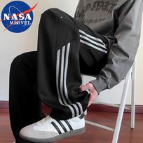 NASA MARVEL Men's Loose Fit Straight Leg Casual Pants L juoda
