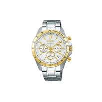 SEIKO Quartz Movement Stainless Steel Strap Watch Men's Watches White Dial SBTR024 Silver White Strap white