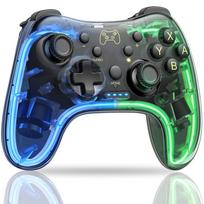 Switch Controller RGB Light Switch Controller 3 Steps Continuous Fire Wireless Switch Pro Controller Equipped with Gyro Sensor 4 Level Vibration Wake ruda