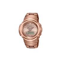 CASIO Vyriškas Pilno Metalo Serijos Auksinis Laikrodis AWM-500GD-4APR Rose Gold Watch Dial beige